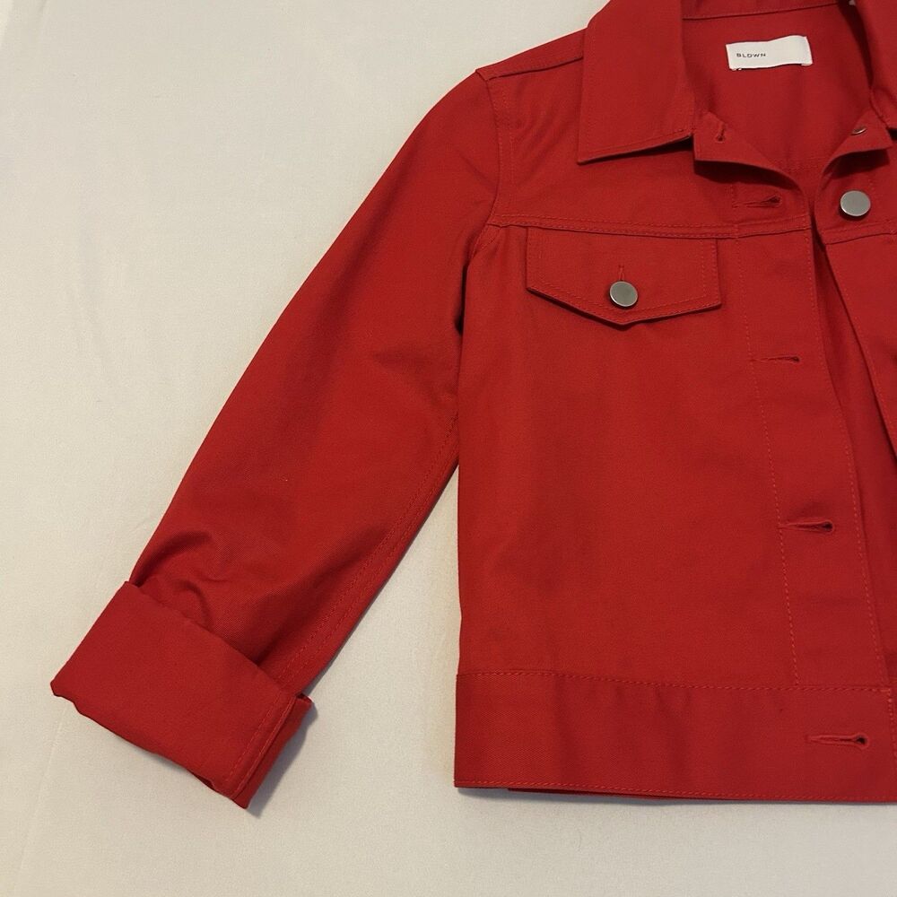 BLDWN Baldwin Sonic Jacket Red Scarlet Twill 100% Cotton - Women's XS - Picture 6 of 14
